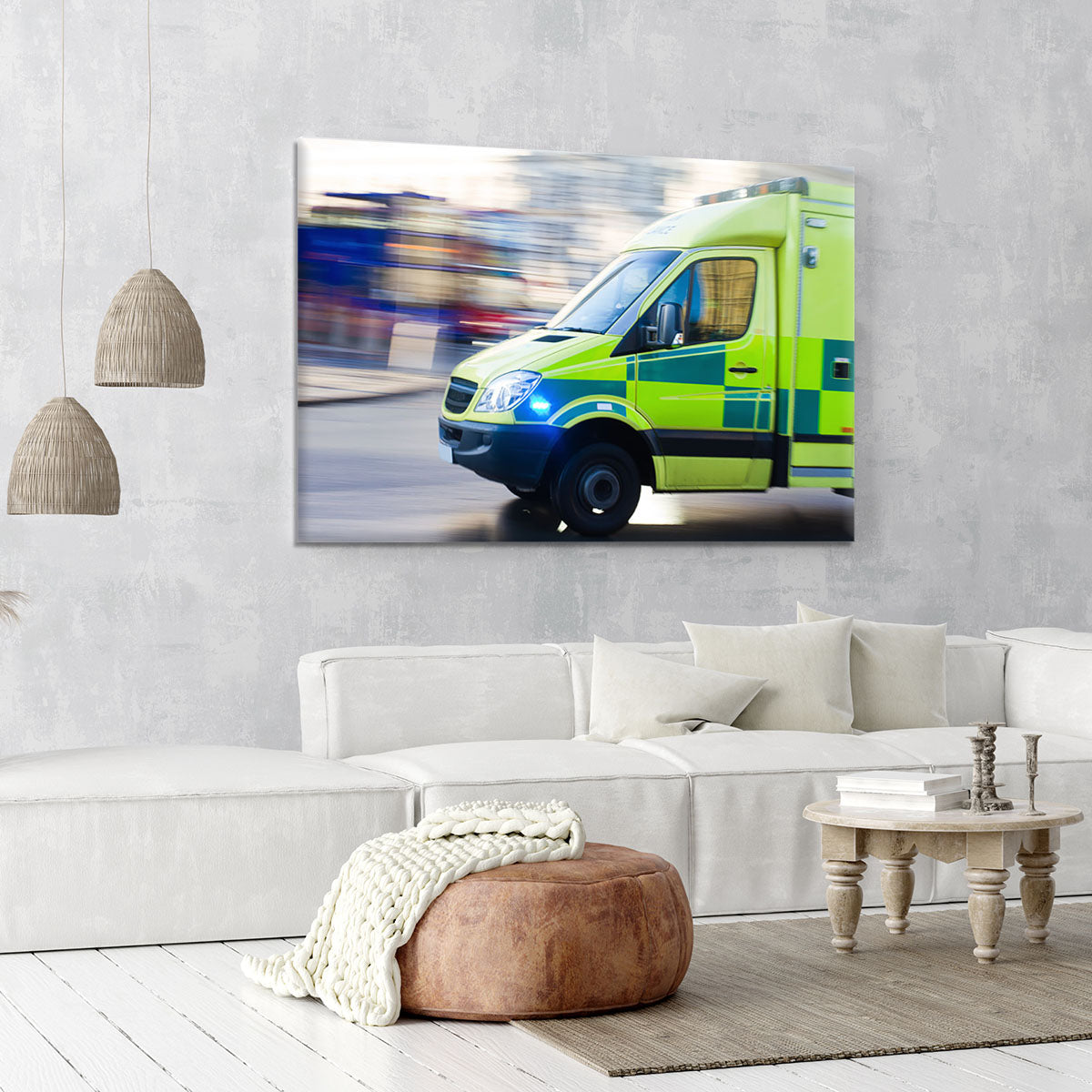 British ambulance in motion blur Canvas Print or Poster - Canvas Art Rocks - 6