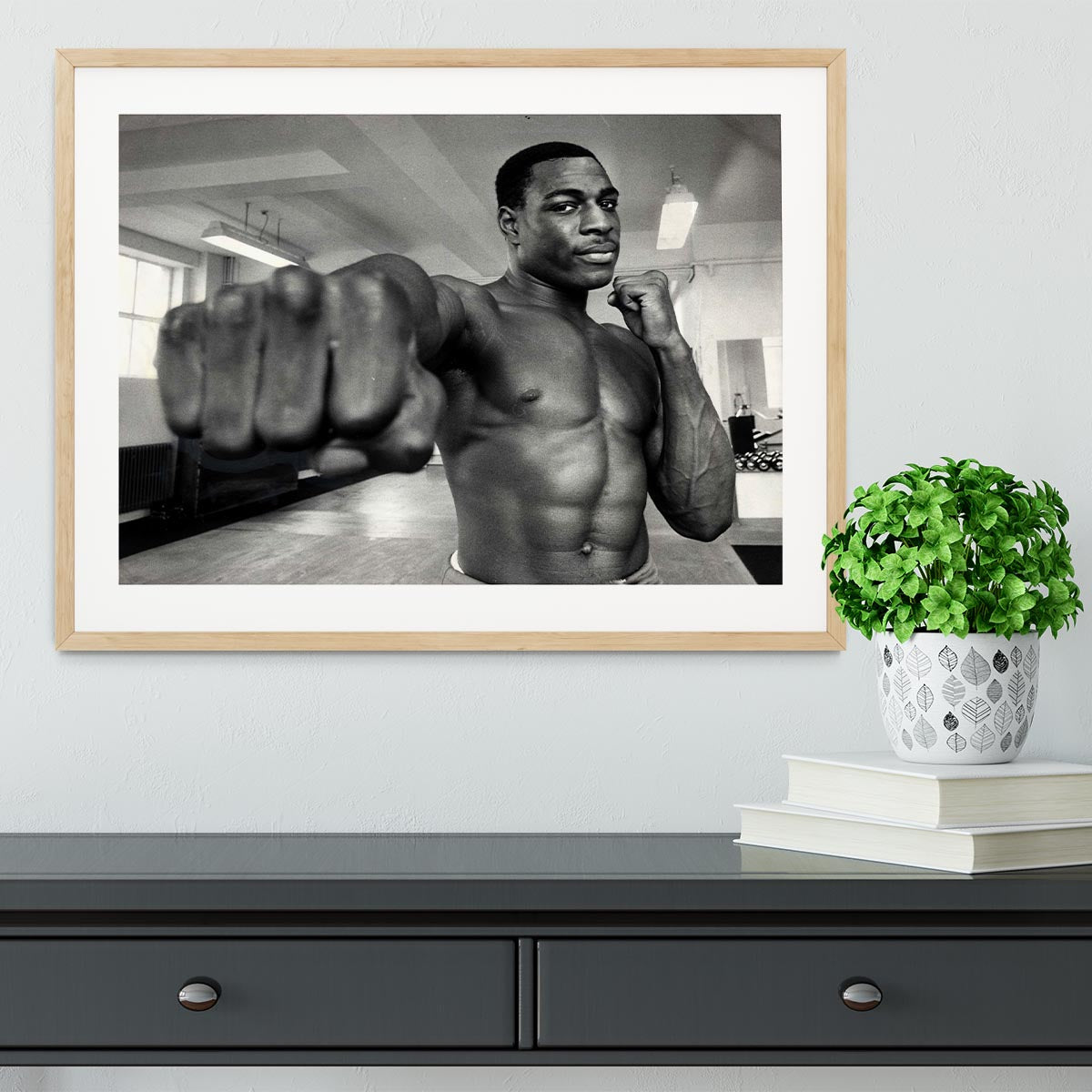 British boxer Frank Bruno Framed Print - Canvas Art Rocks - 3
