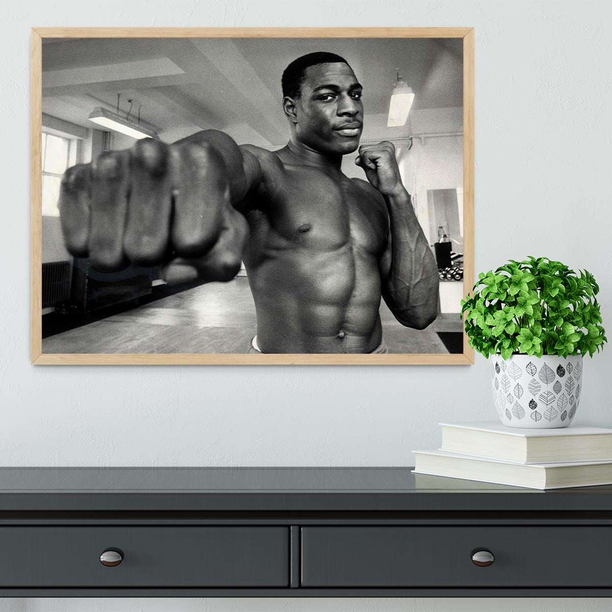 British boxer Frank Bruno Framed Print - Canvas Art Rocks - 4