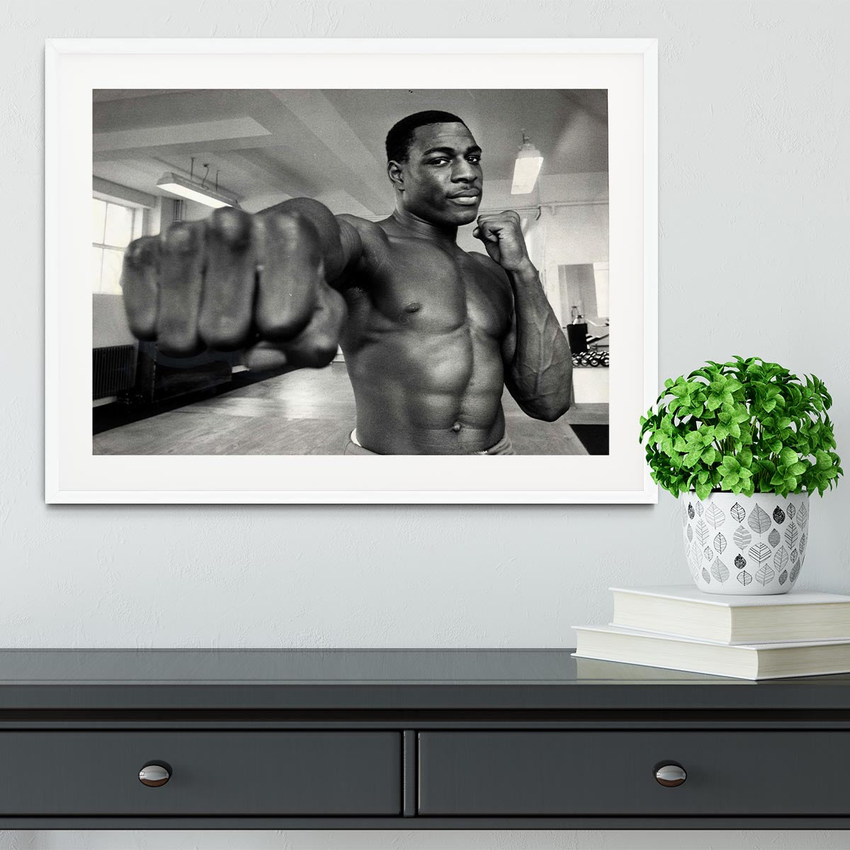 British boxer Frank Bruno Framed Print - Canvas Art Rocks - 5