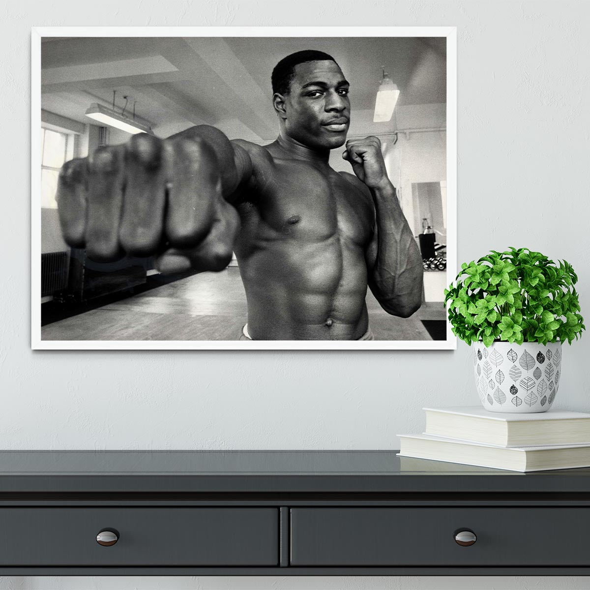 British boxer Frank Bruno Framed Print - Canvas Art Rocks -6
