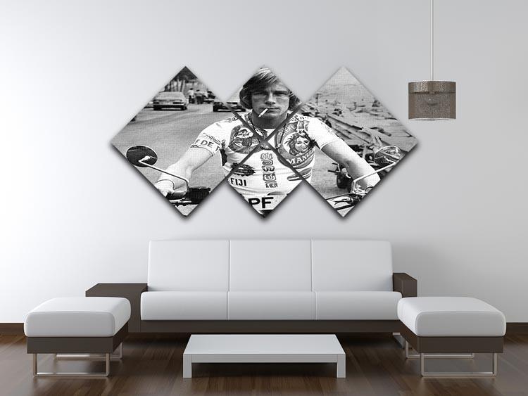 British racing driver James Hunt 4 Square Multi Panel Canvas - Canvas Art Rocks - 3