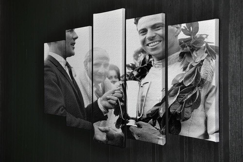 British racing drivers Jim Clark and Stirling Moss 5 Split Panel Canvas - Canvas Art Rocks - 2