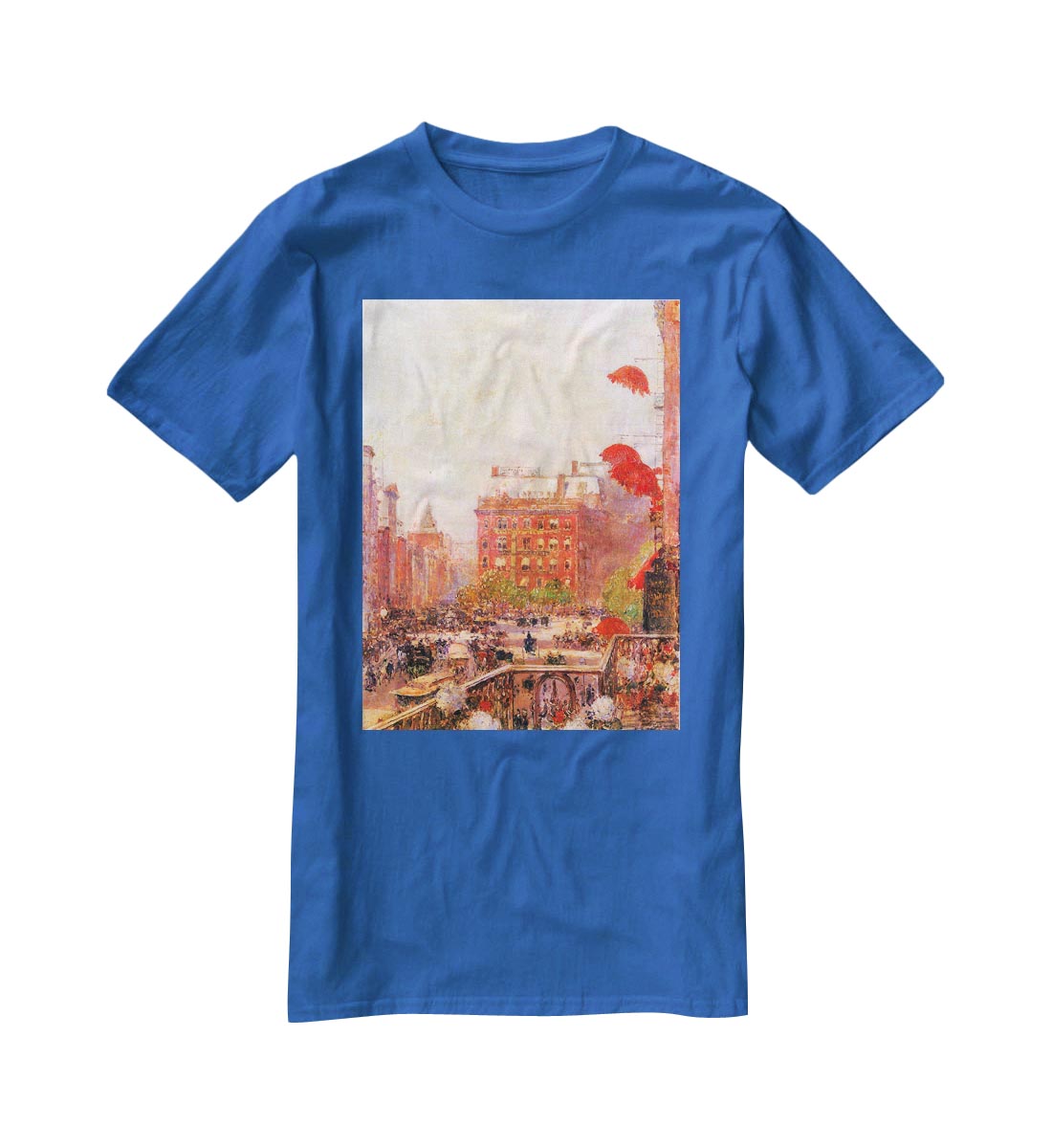 Broadway and Fifth Avenue by Hassam T-Shirt - Canvas Art Rocks - 2