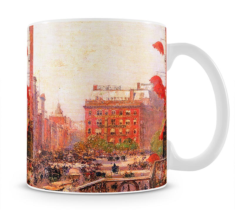 Broadway and Fifth Avenue by Hassam Mug - Canvas Art Rocks - 1