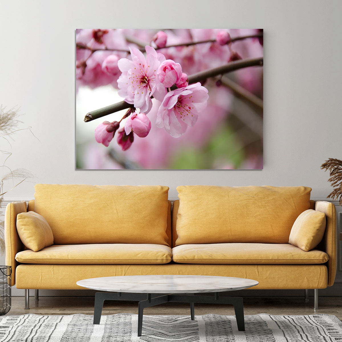 Broken blooming cherry branch Canvas Print or Poster - Canvas Art Rocks - 4
