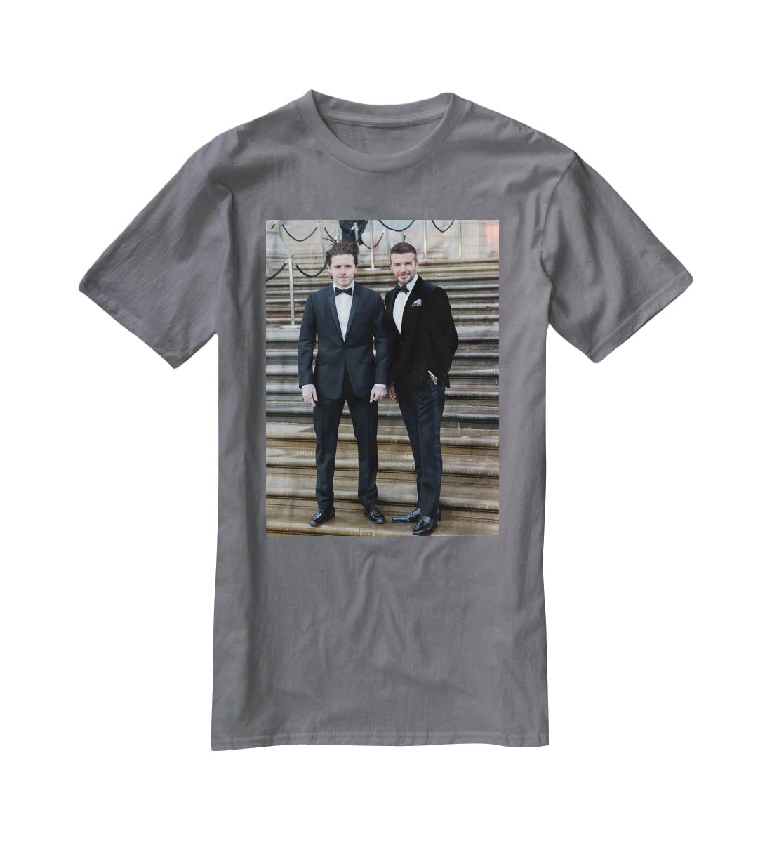 Brooklyn Beckham and David Beckham T-Shirt - Canvas Art Rocks - 3