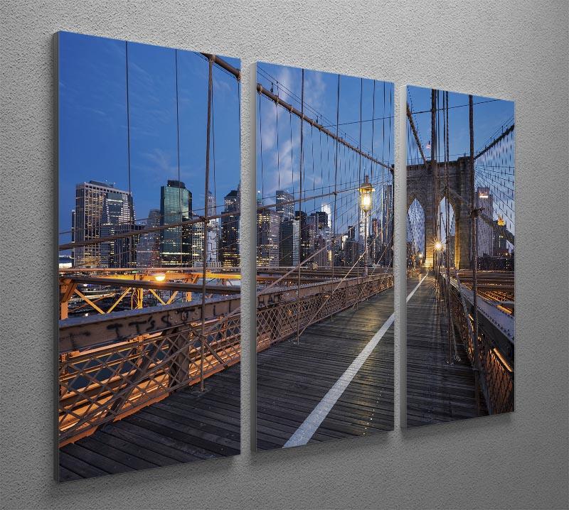 Brooklyn Bridge at sunrise 3 Split Panel Canvas Print - Canvas Art Rocks - 2