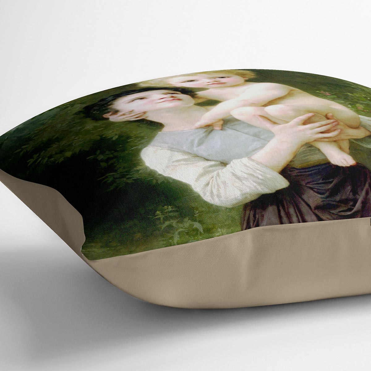 Brother And Sister By Bouguereau Cushion