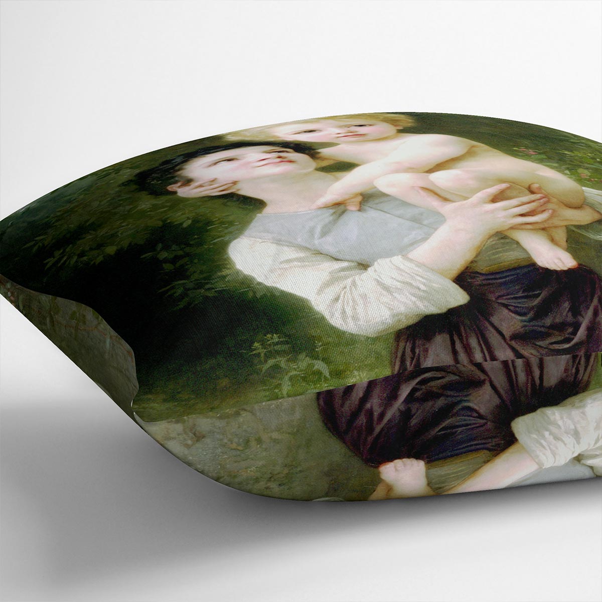 Brother And Sister By Bouguereau Cushion