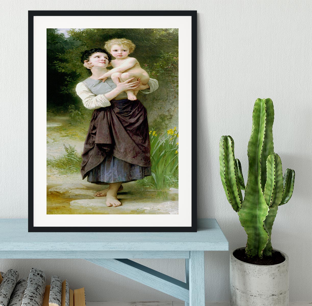 Brother And Sister By Bouguereau Framed Print - Canvas Art Rocks - 1