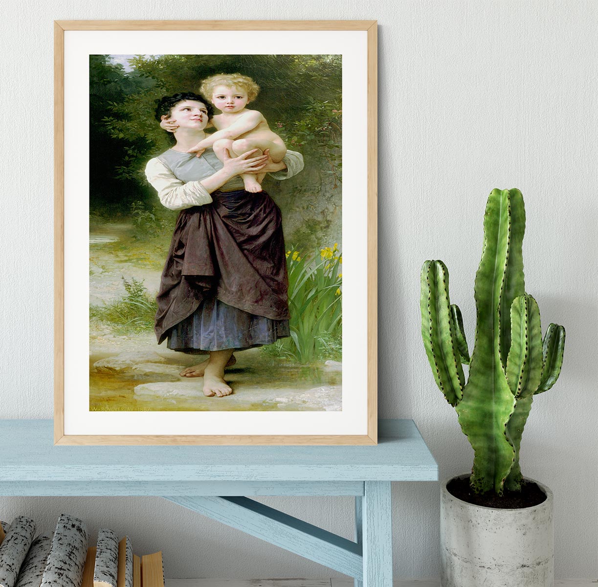 Brother And Sister By Bouguereau Framed Print - Canvas Art Rocks - 3