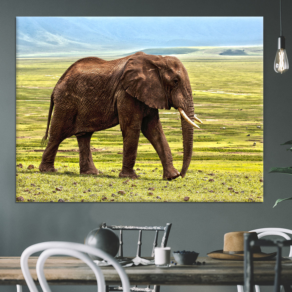 Brown Elephant Canvas Print or Poster - Canvas Art Rocks - 3