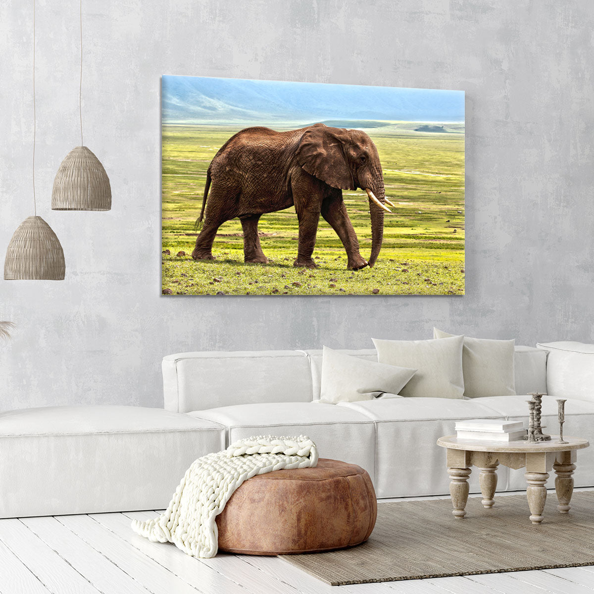 Brown Elephant Canvas Print or Poster - Canvas Art Rocks - 6