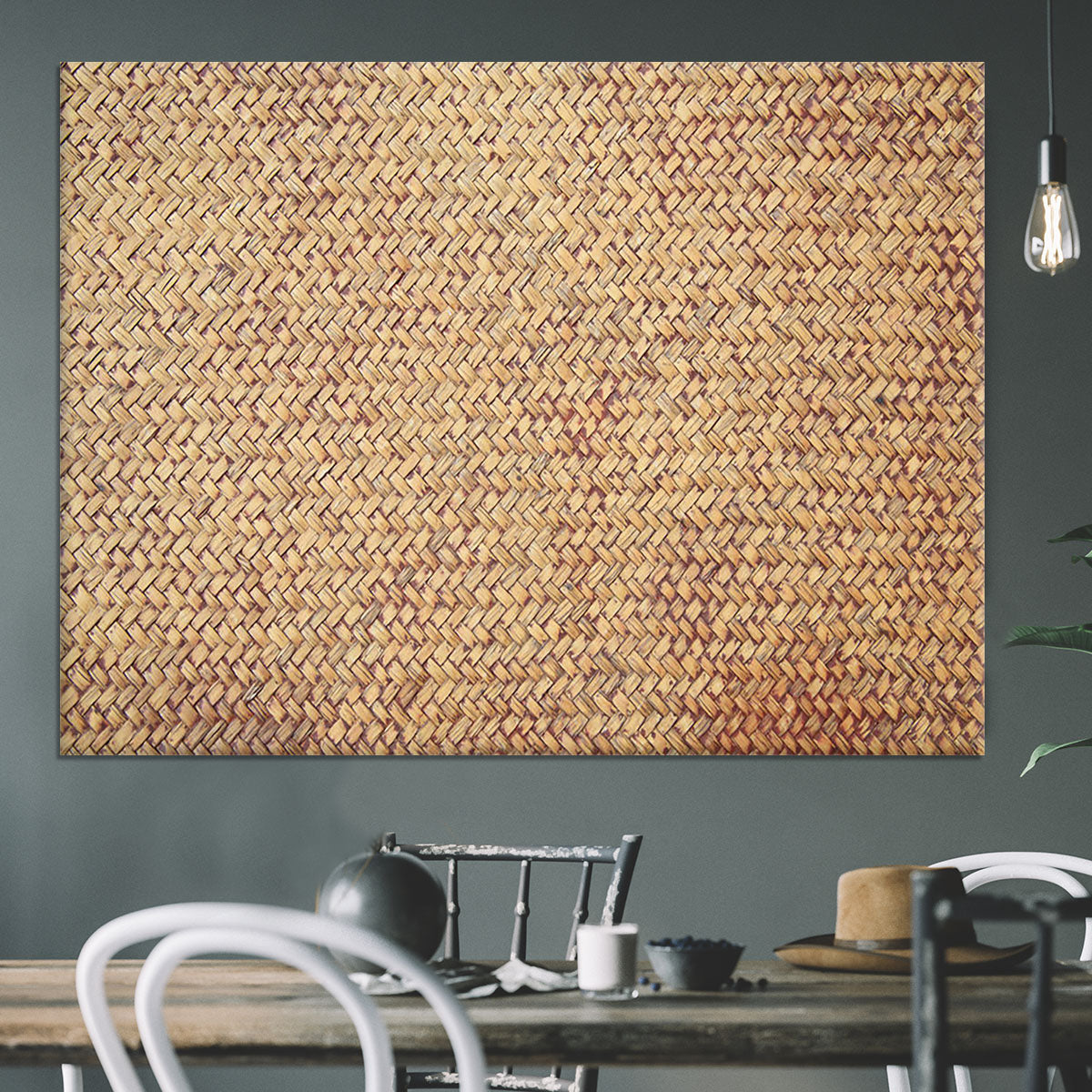 Brown rattan weave Canvas Print or Poster - Canvas Art Rocks - 3