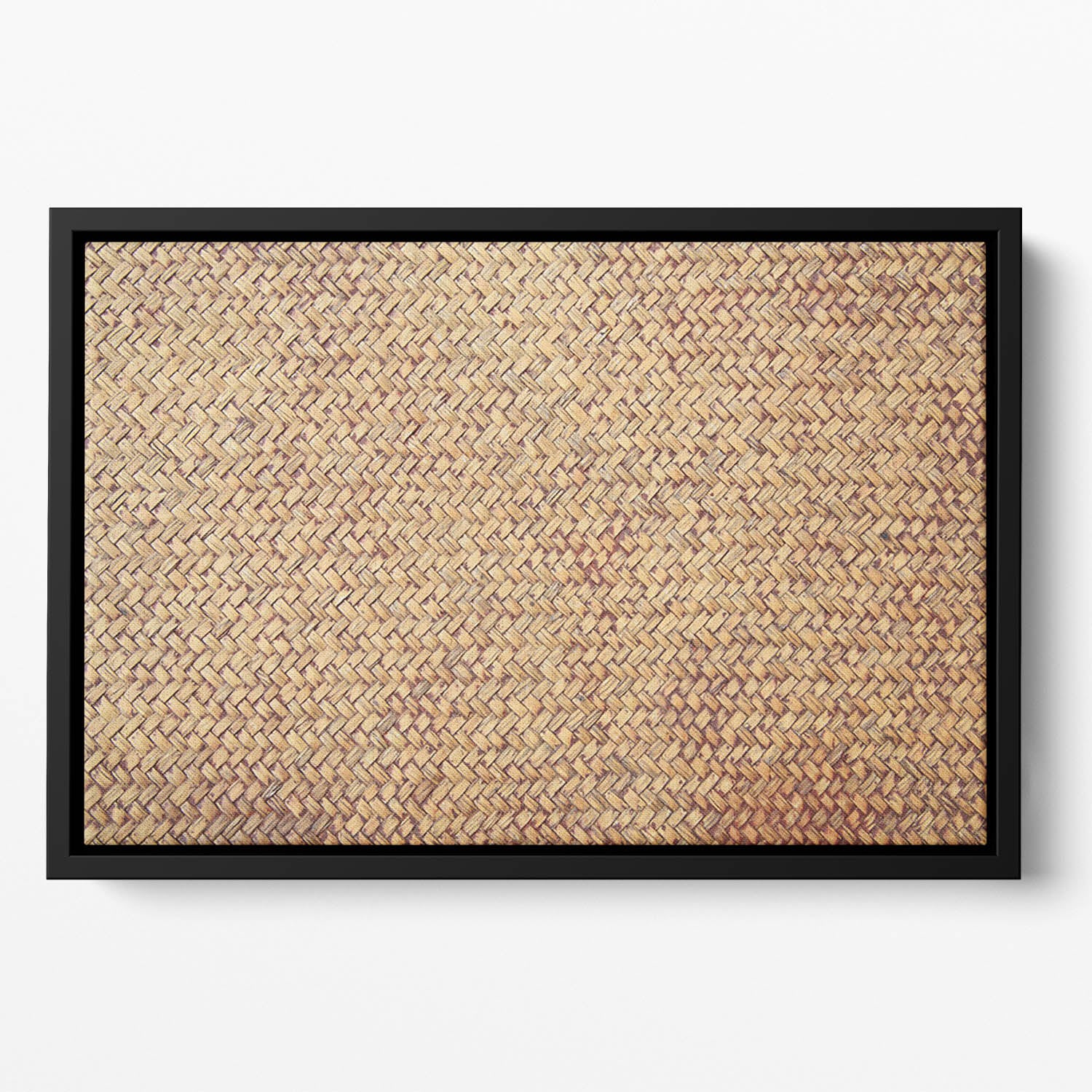 Brown rattan weave Floating Framed Canvas