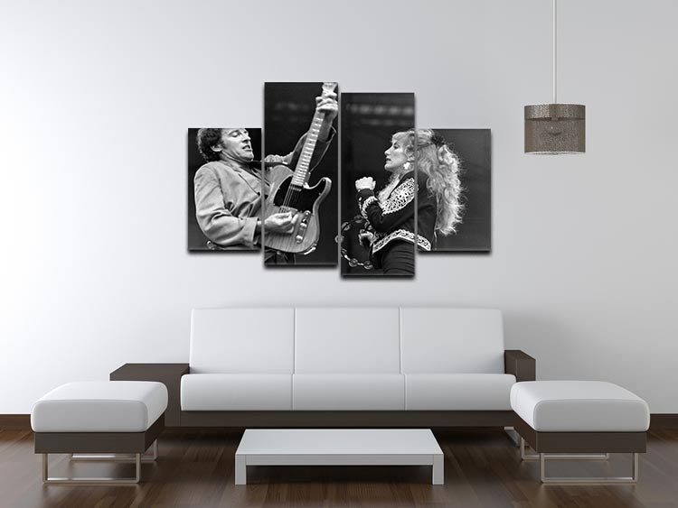 Bruce Springsteen and Patti Scialfa 4 Split Panel Canvas - Canvas Art Rocks - 3