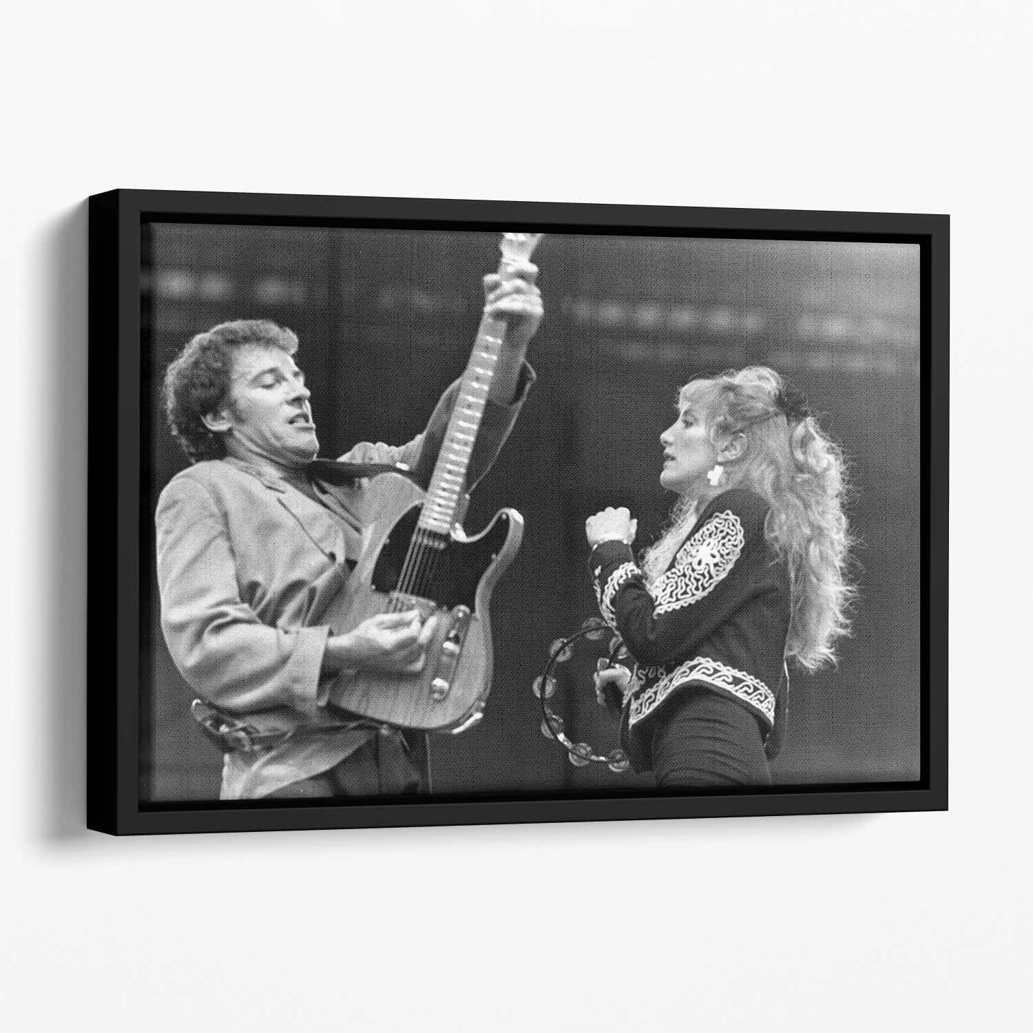 Bruce Springsteen and Patti Scialfa Floating Framed Canvas