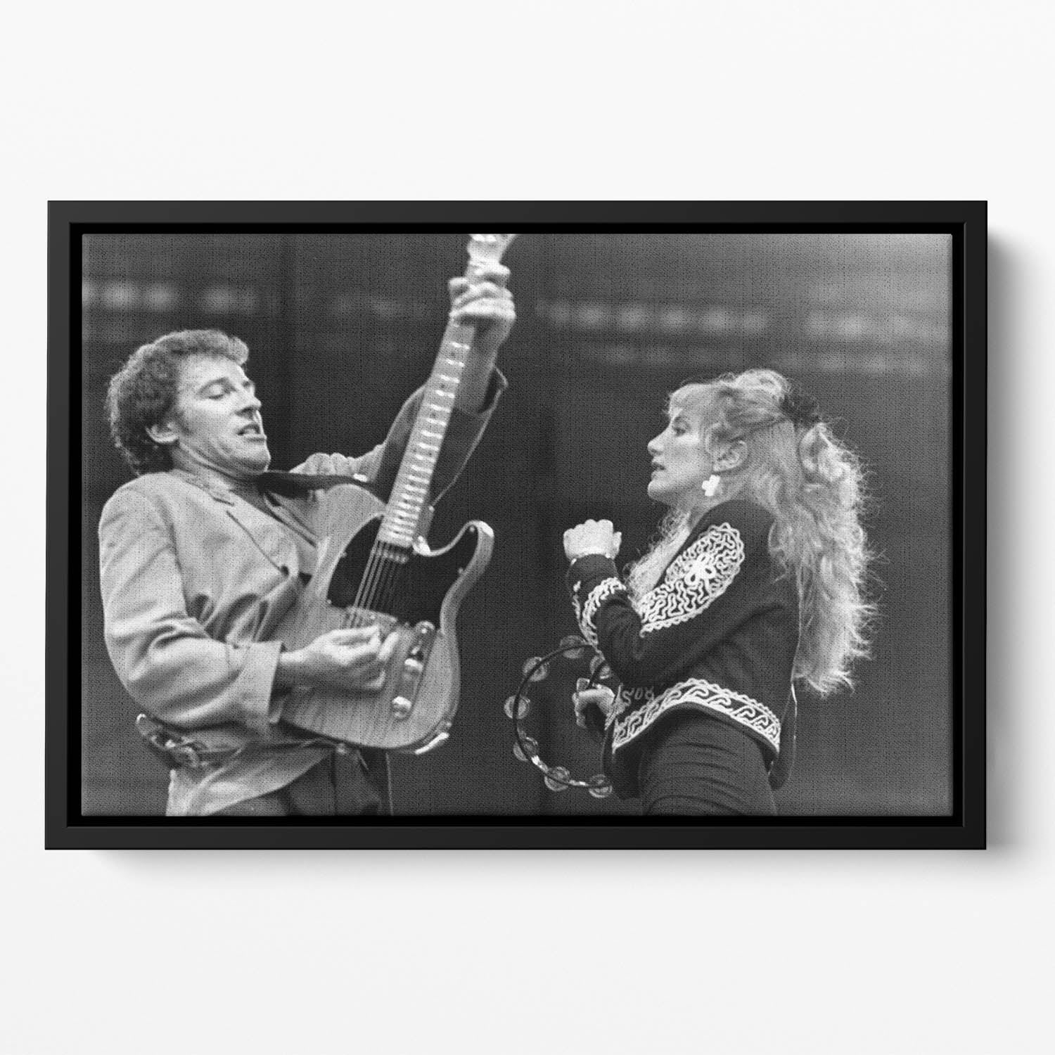 Bruce Springsteen and Patti Scialfa Floating Framed Canvas