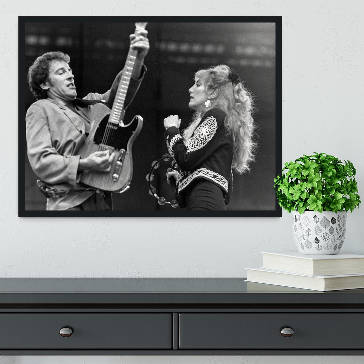Bruce Springsteen and Patti Scialfa Framed Print - Canvas Art Rocks - 2