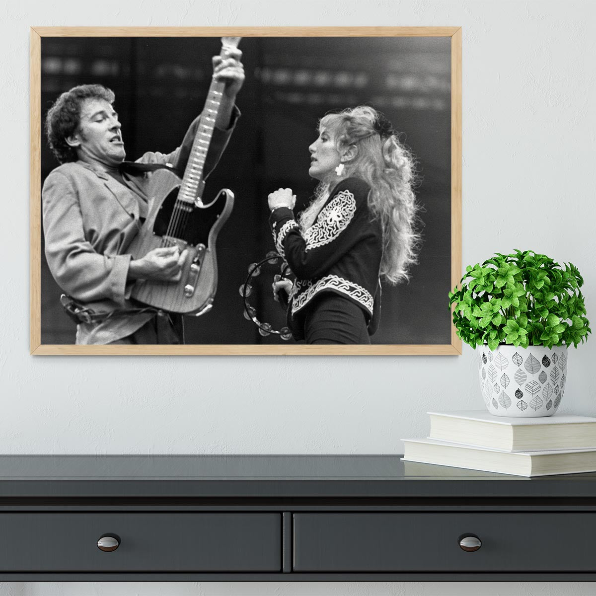 Bruce Springsteen and Patti Scialfa Framed Print - Canvas Art Rocks - 4