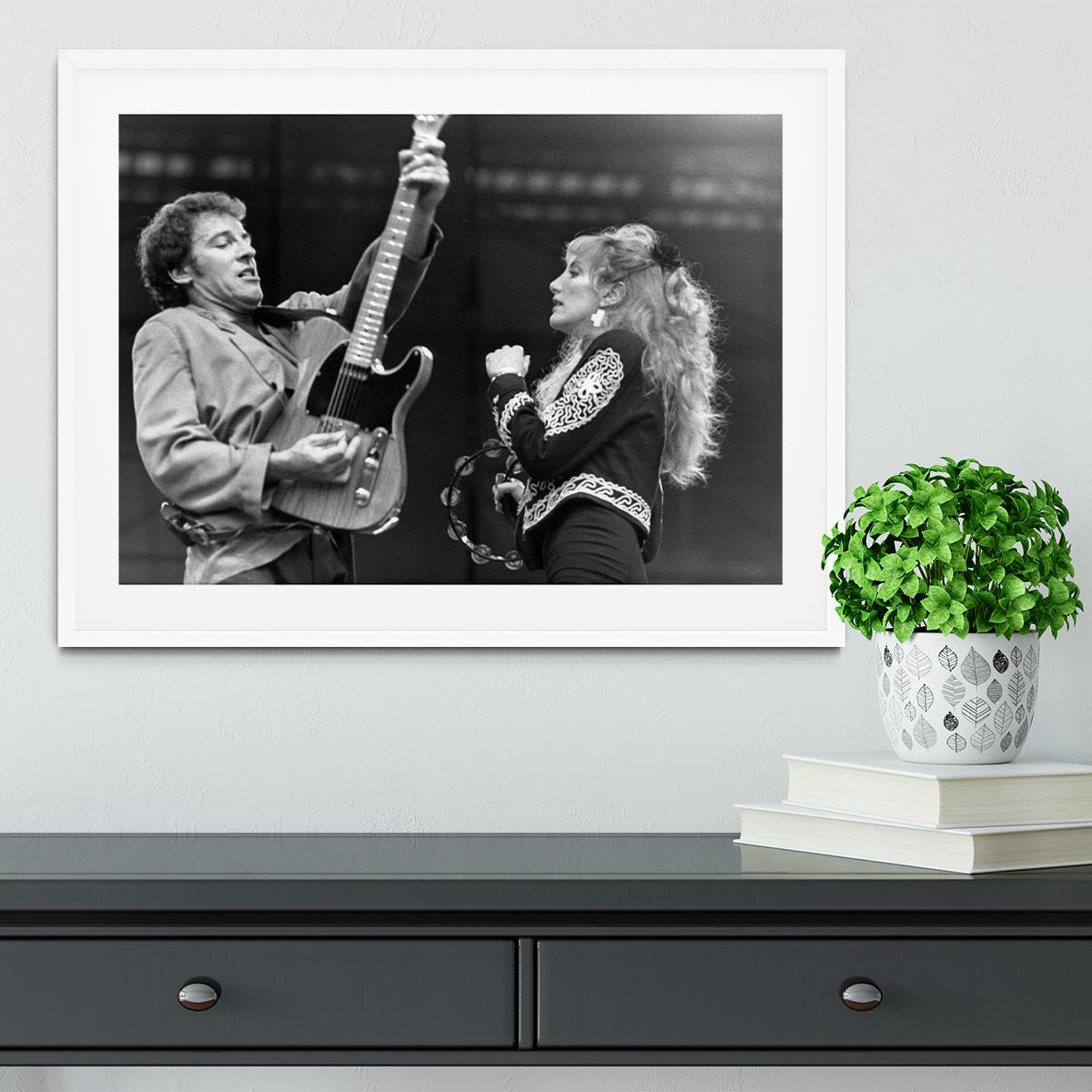Bruce Springsteen and Patti Scialfa Framed Print - Canvas Art Rocks - 5
