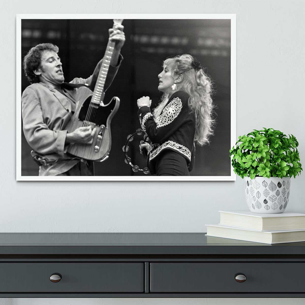 Bruce Springsteen and Patti Scialfa Framed Print - Canvas Art Rocks -6