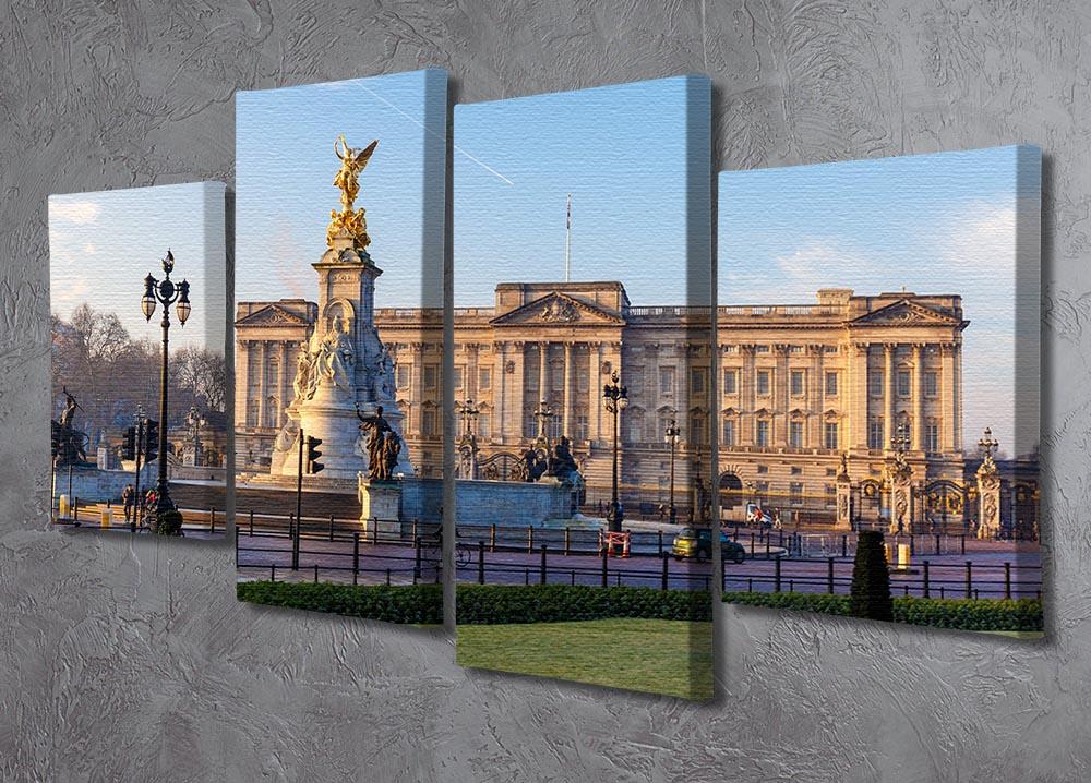 Buckingham palace in early winter morning 4 Split Panel Canvas  - Canvas Art Rocks - 2