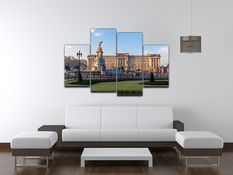 Buckingham palace in early winter morning 4 Split Panel Canvas  - Canvas Art Rocks - 3