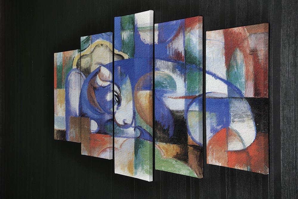 Bull by Franz Marc 5 Split Panel Canvas - Canvas Art Rocks - 2
