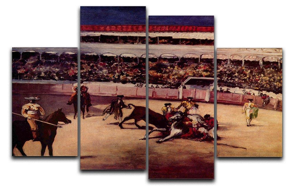 Bullfight by Manet 4 Split Panel Canvas  - Canvas Art Rocks - 1