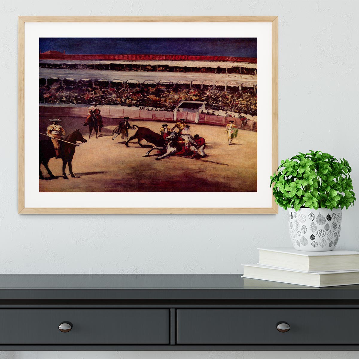 Bullfight by Manet Framed Print - Canvas Art Rocks - 3