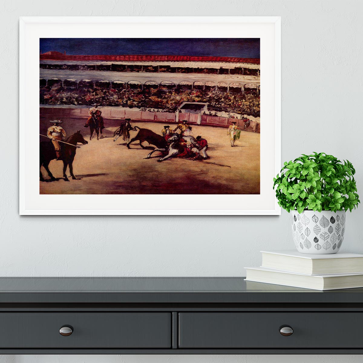 Bullfight by Manet Framed Print - Canvas Art Rocks - 5