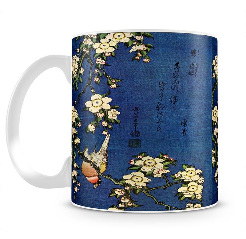 Bullfinch and drooping cherry by Hokusai Mug - Canvas Art Rocks - 2