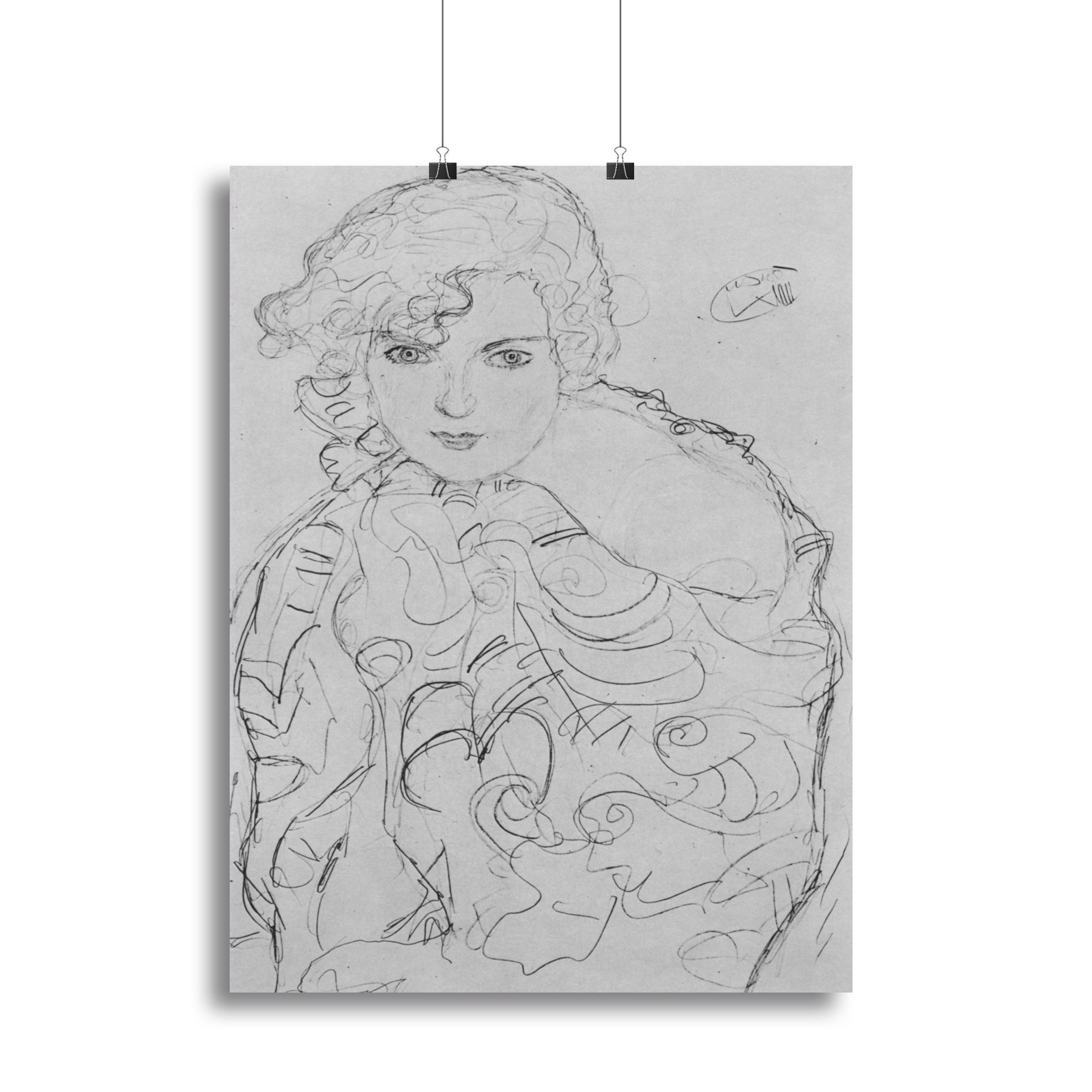 Bust of a woman by Klimt Canvas Print or Poster - Canvas Art Rocks - 2