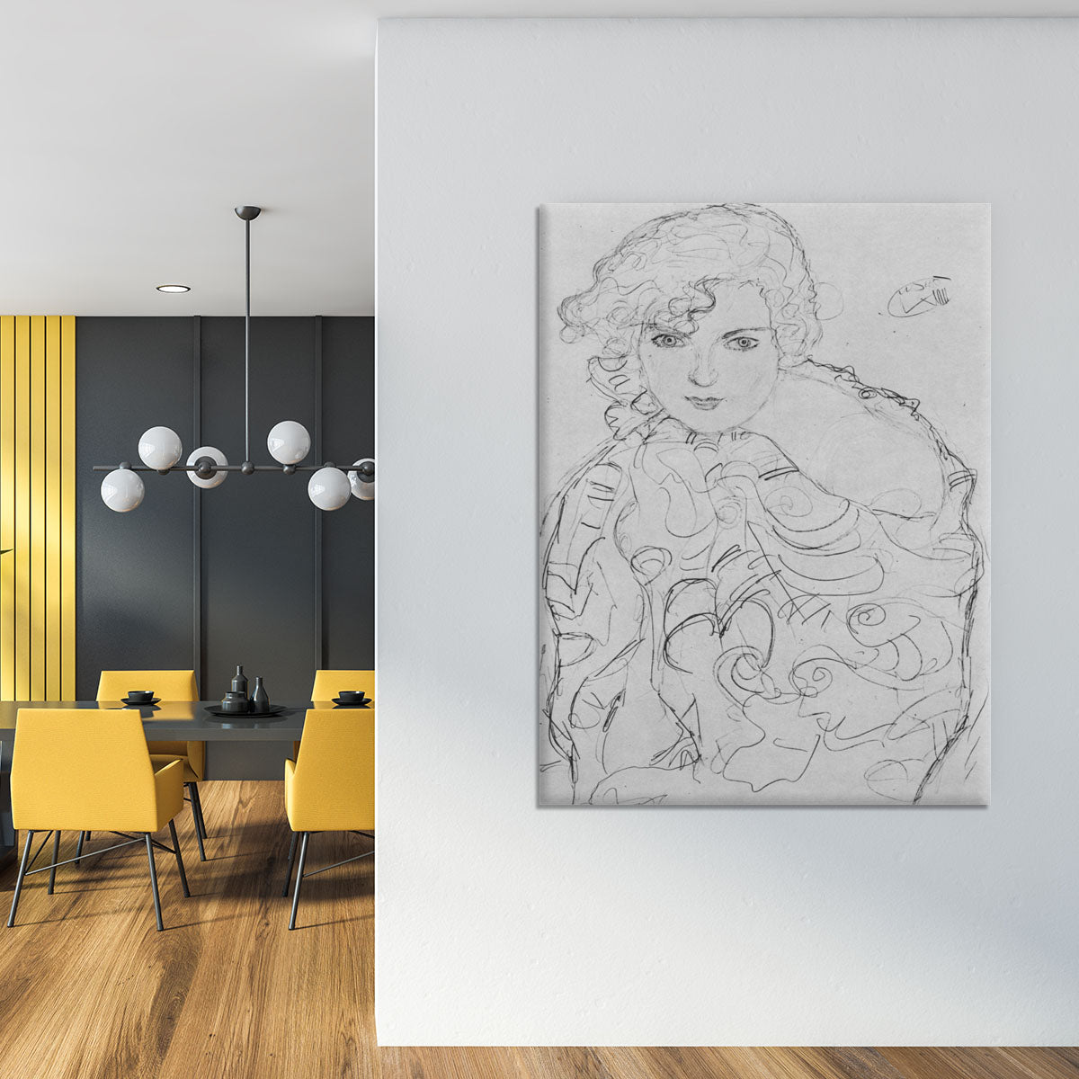 Bust of a woman by Klimt Canvas Print or Poster - Canvas Art Rocks - 4