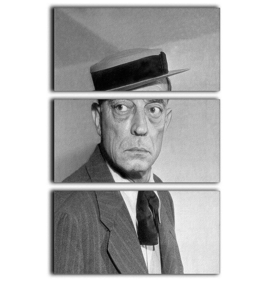 Buster Keaton 3 Split Panel Canvas Print - Canvas Art Rocks - 1