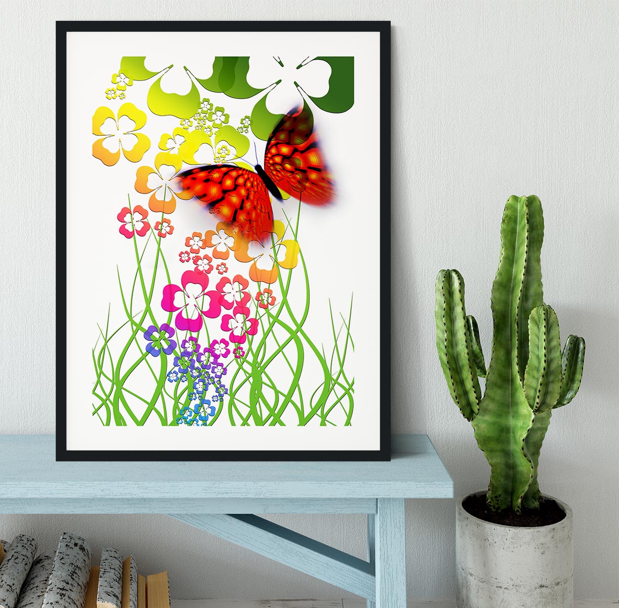 Butterfly Abstract Framed Print - Canvas Art Rocks - 1