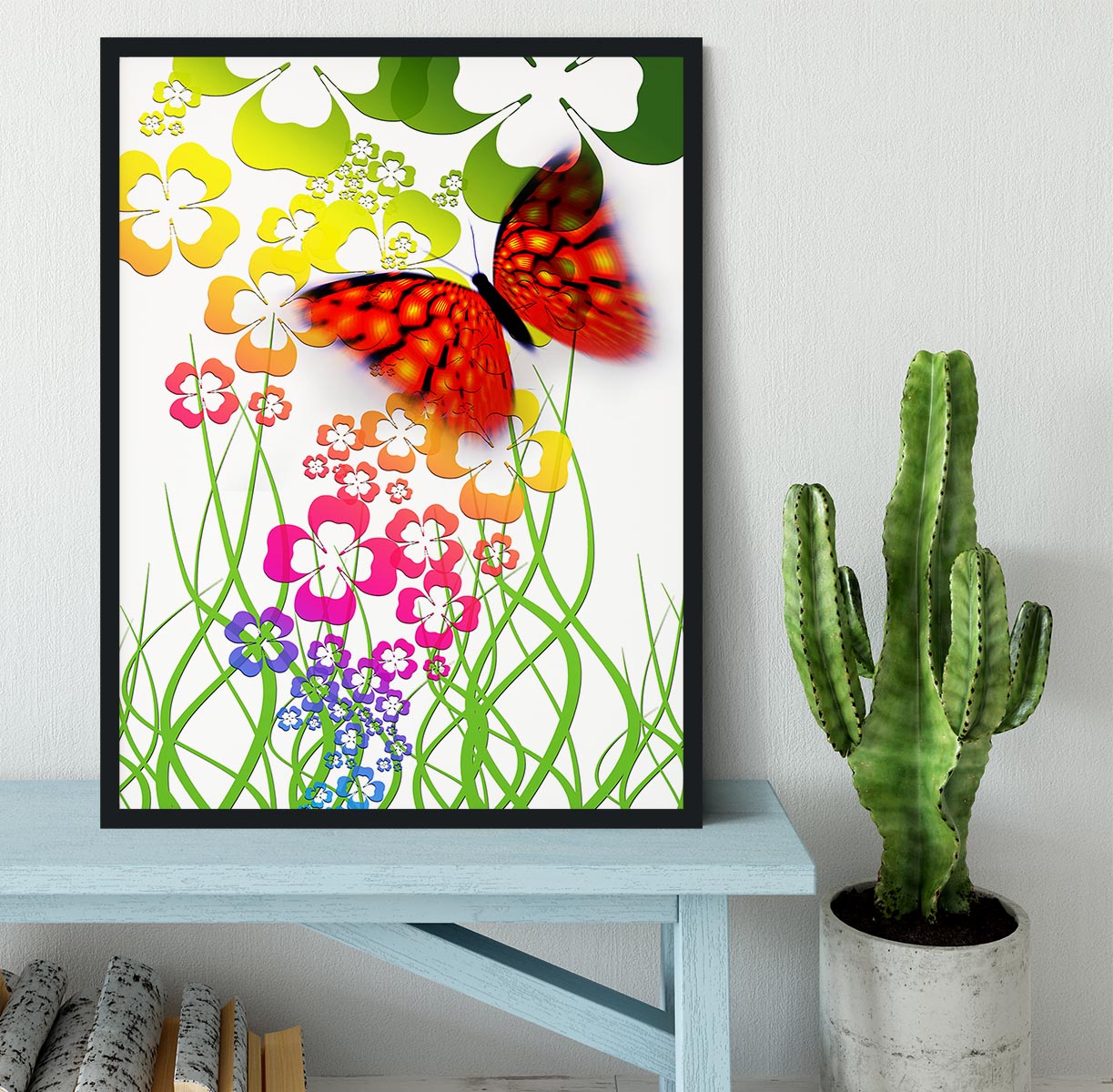 Butterfly Abstract Framed Print - Canvas Art Rocks - 2