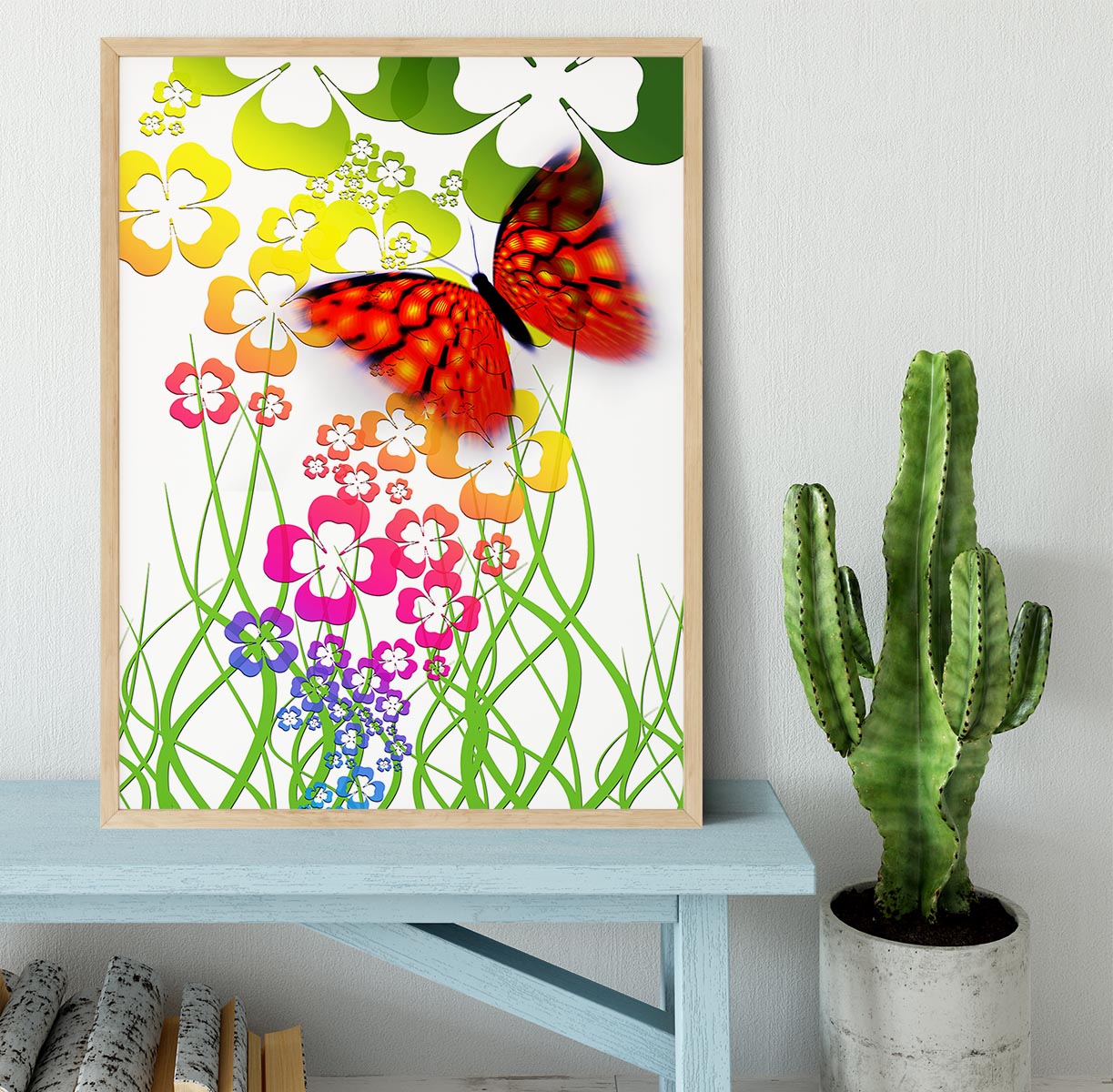 Butterfly Abstract Framed Print - Canvas Art Rocks - 4