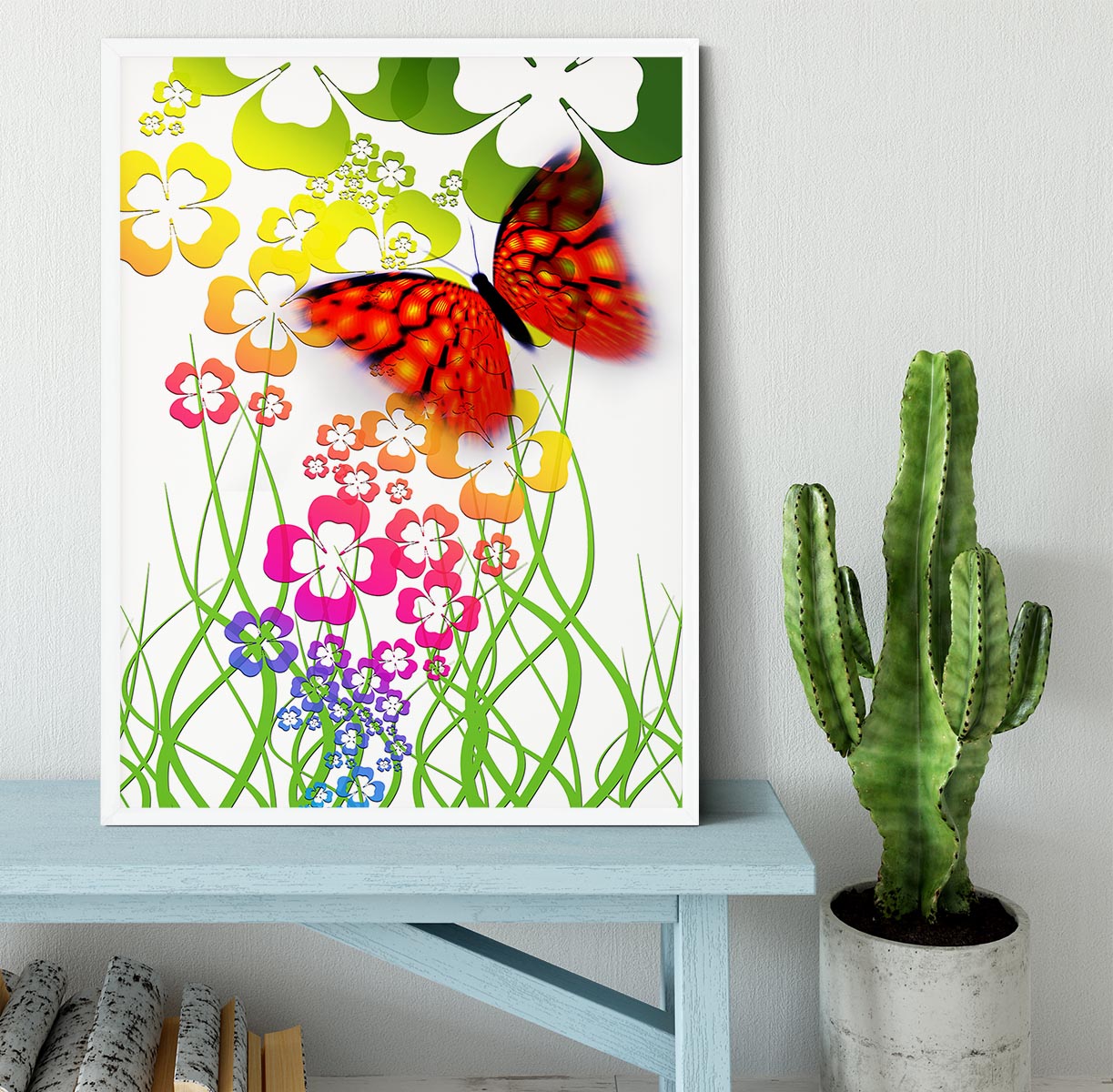 Butterfly Abstract Framed Print - Canvas Art Rocks -6