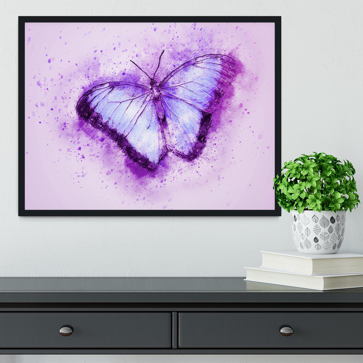 Butterfly Painting Framed Print - Canvas Art Rocks - 2