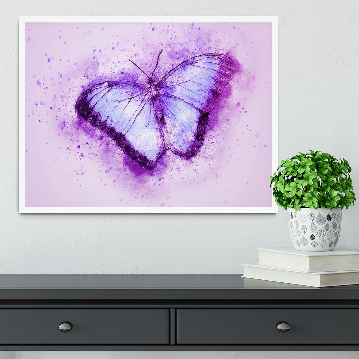 Butterfly Painting Framed Print - Canvas Art Rocks -6