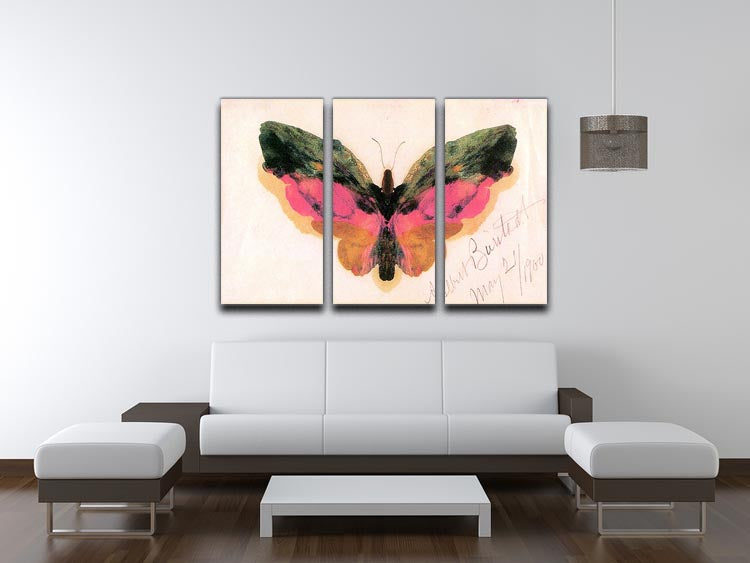 Butterfly by Bierstadt 3 Split Panel Canvas Print - Canvas Art Rocks - 3