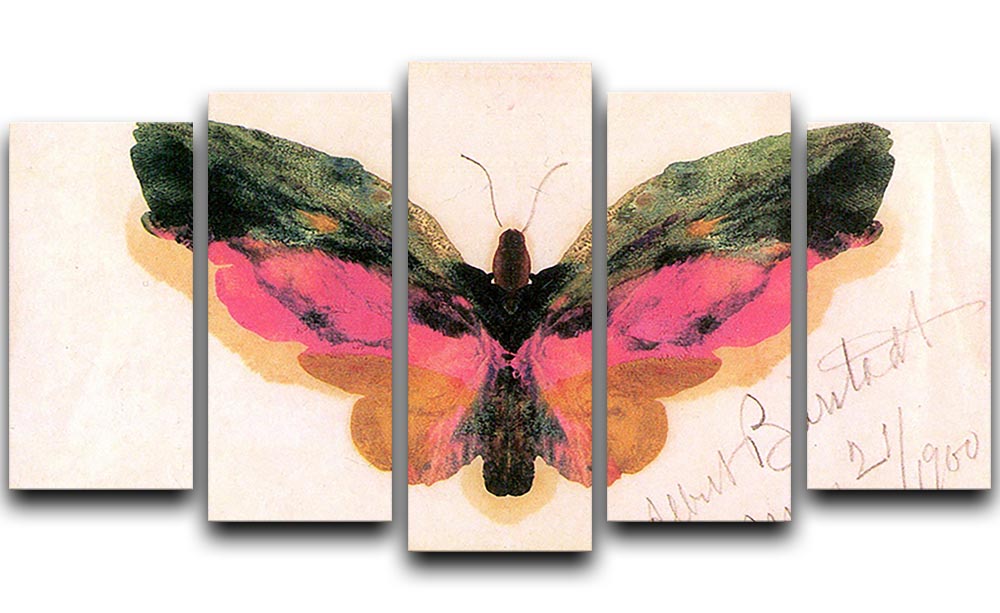 Butterfly by Bierstadt 5 Split Panel Canvas - Canvas Art Rocks - 1