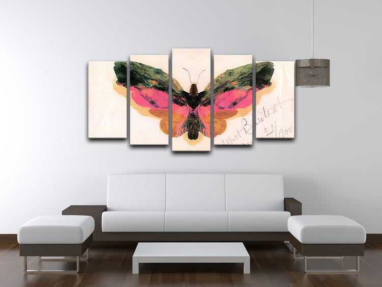 Butterfly by Bierstadt 5 Split Panel Canvas - Canvas Art Rocks - 3