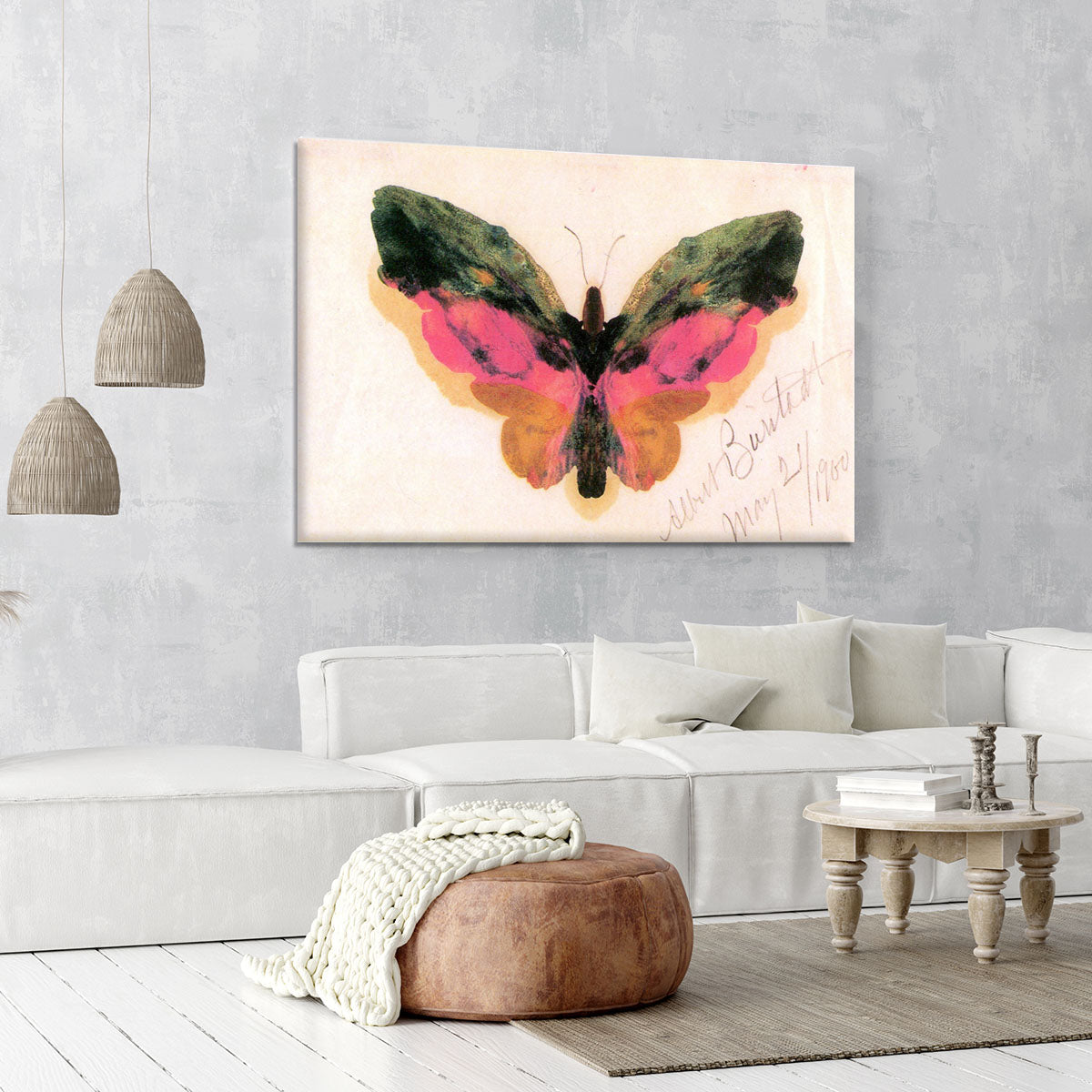 Butterfly by Bierstadt Canvas Print or Poster - Canvas Art Rocks - 6
