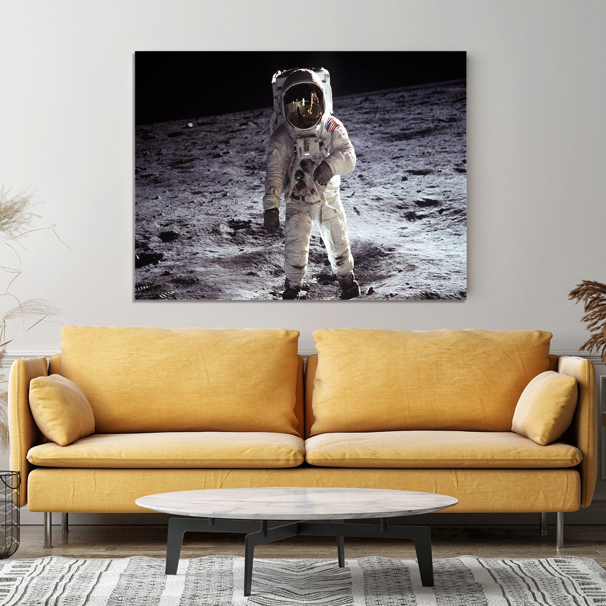 Buzz Aldrin Astronaut Man On Moon Canvas Print or Poster - Canvas Art Rocks - 4