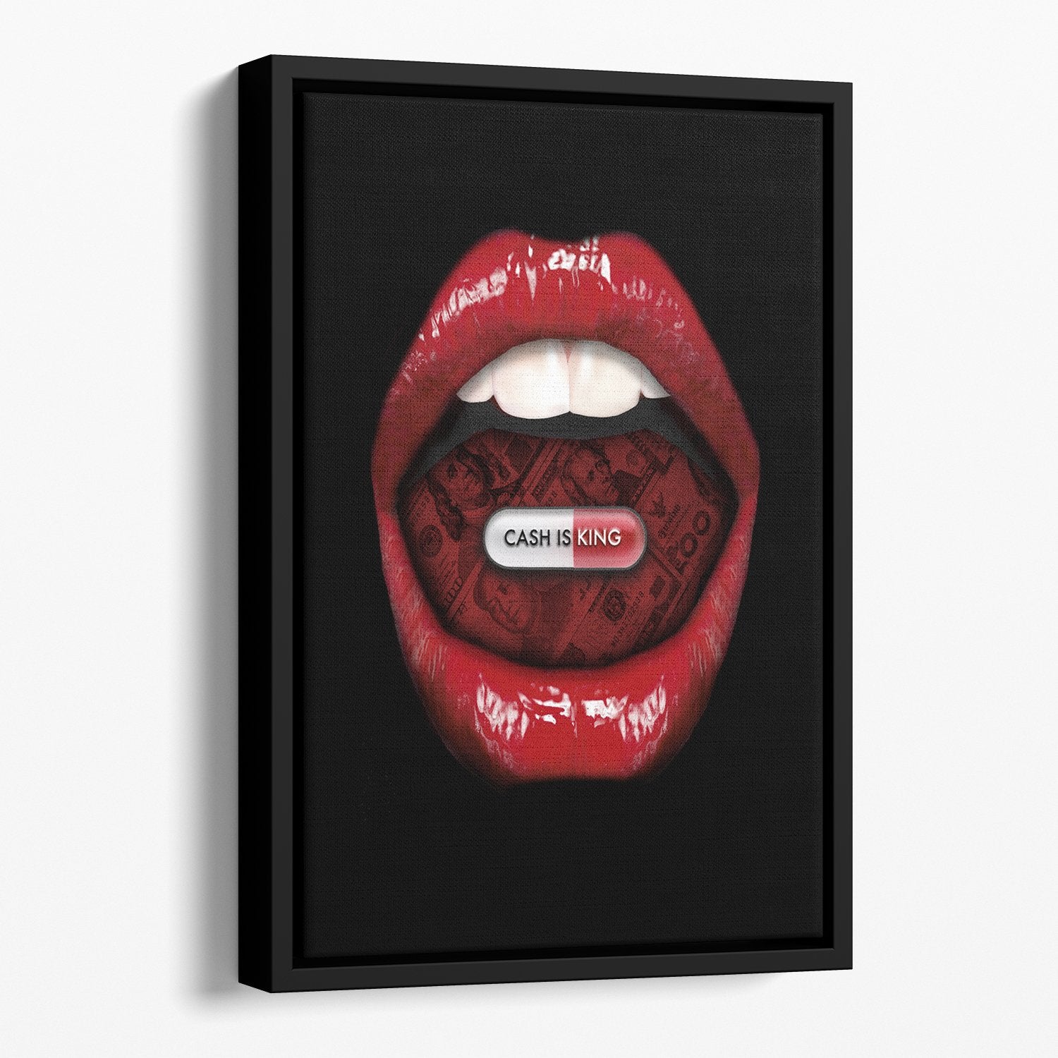 Cash is King Lips Canvas