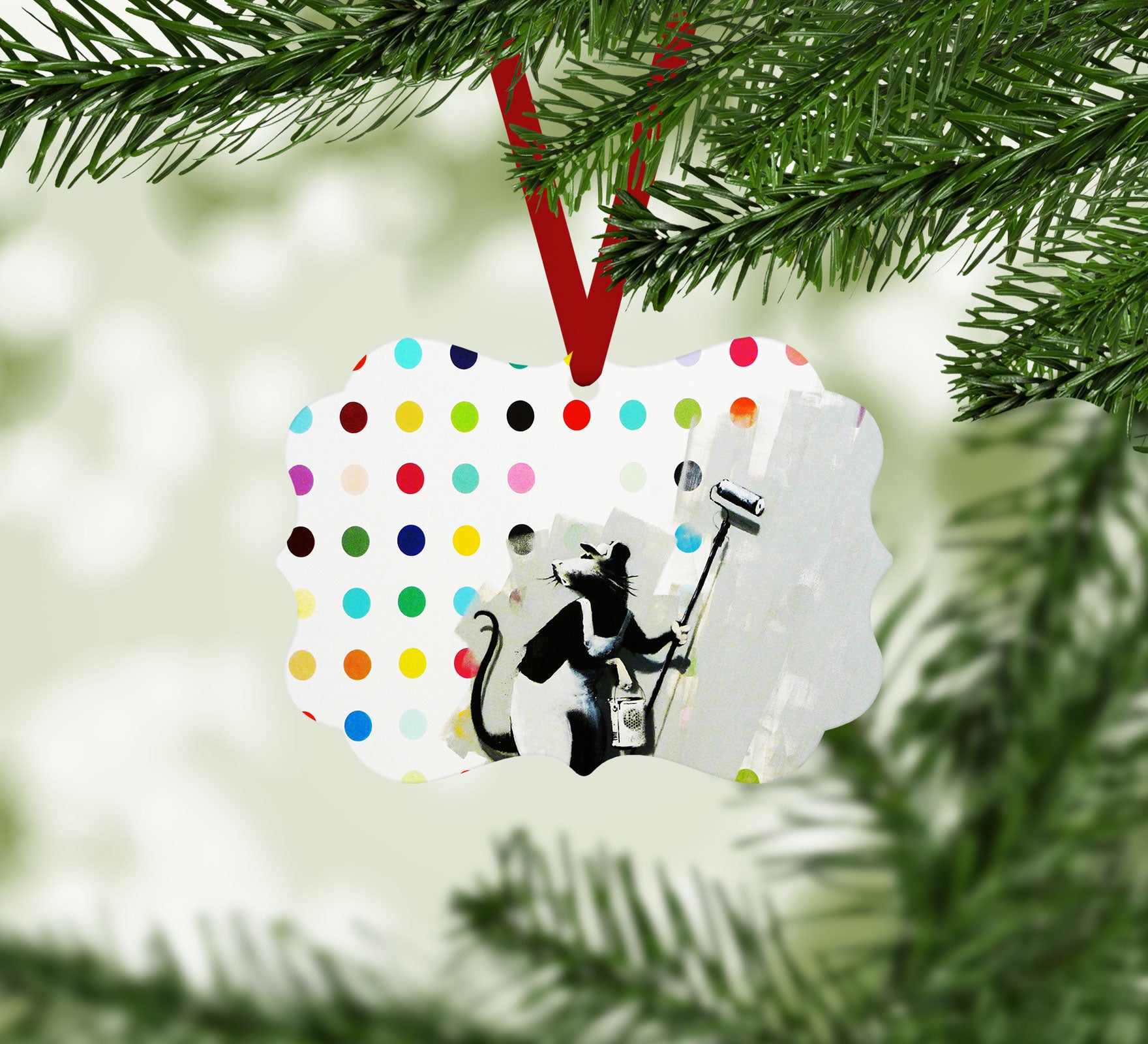 Banksy LSD Damien Hirst Christmas Ornament